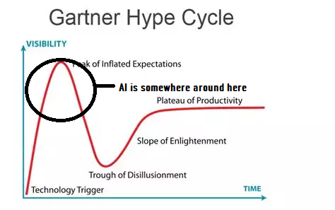 AI Could be Heading Towards the Trough of Disillusionment