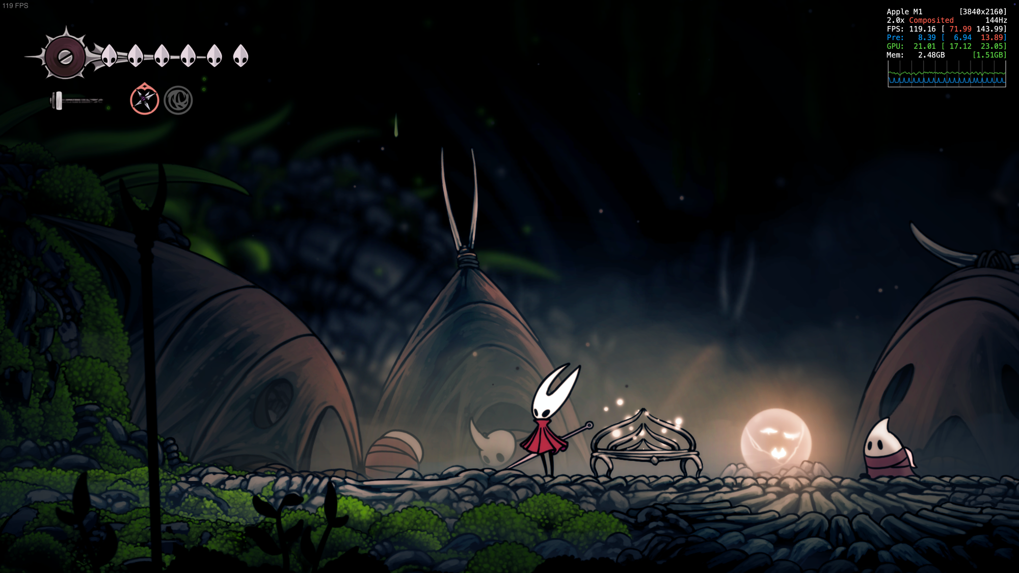 《絲之歌》能在 M1 上跑出 4K、100+ FPS 的表現