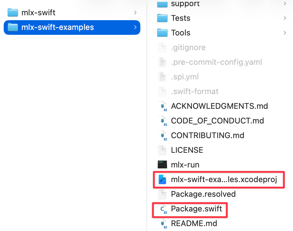 mlx-swift-examples 資料夾