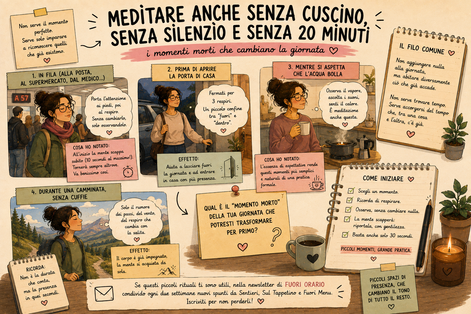 Meditazione fuori dal tappetino