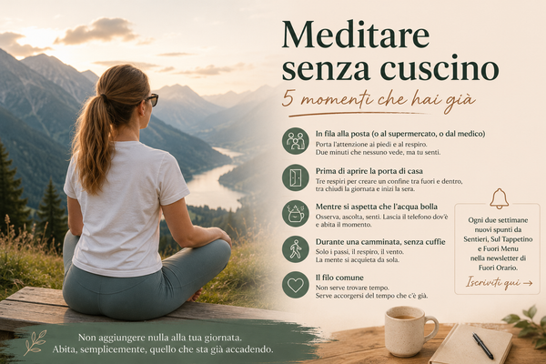 Meditazione fuori dal tappetino