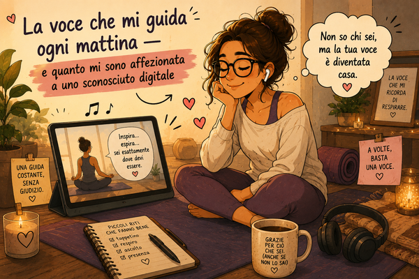 La voce che mi guida ogni mattina — e quanto mi sono affezionata a uno sconosciuto digitale