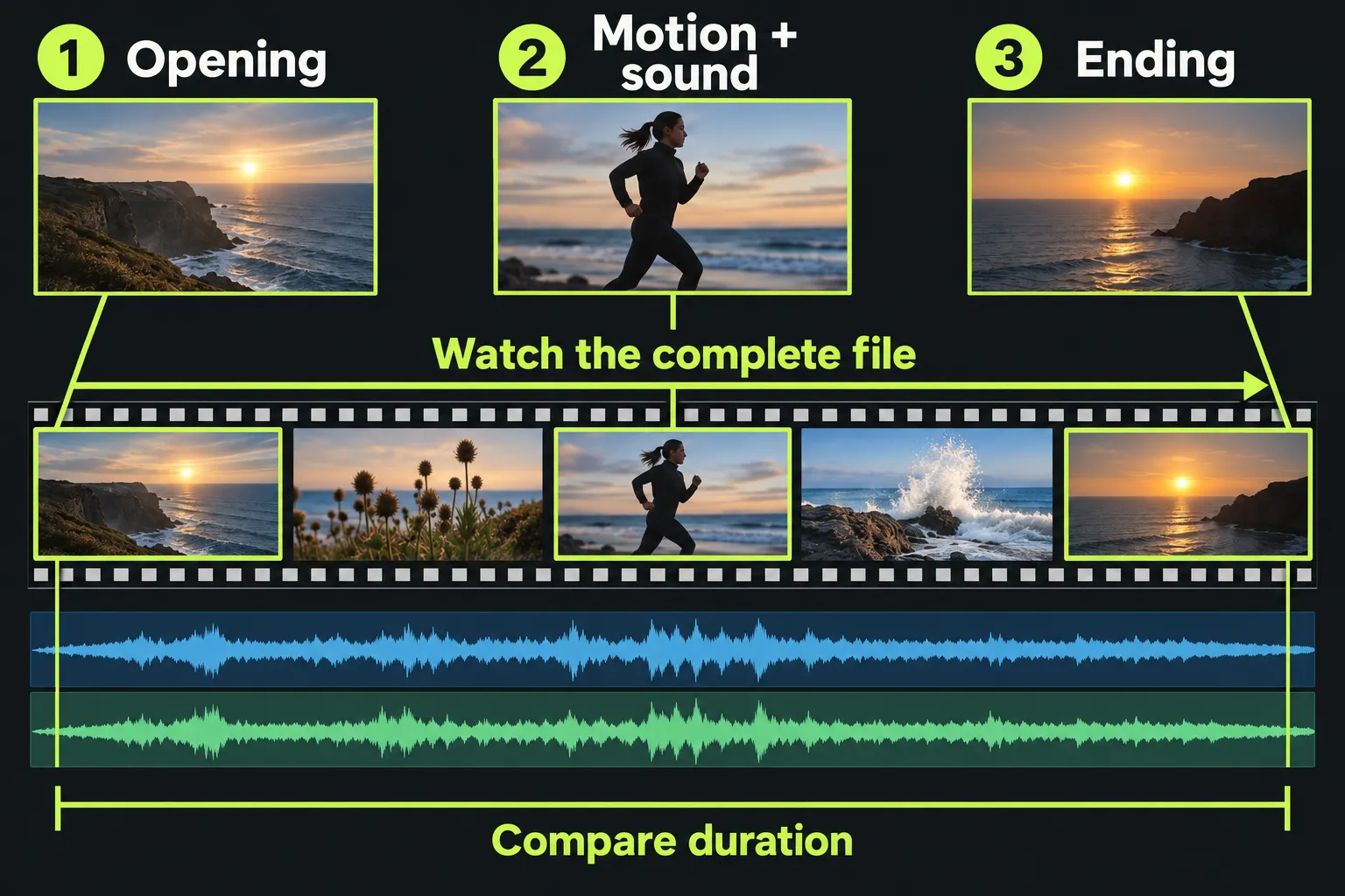 Opening, motion-heavy section and ending to inspect in the exact completed MP4
