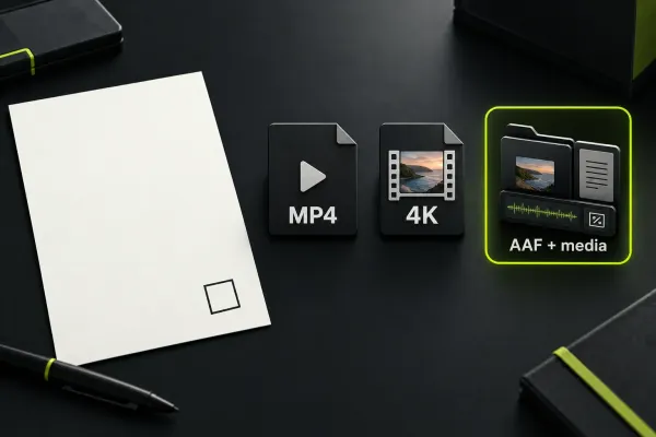 Different finished-video and editorial handoff requirements