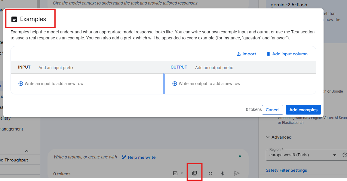 Gemini with examples