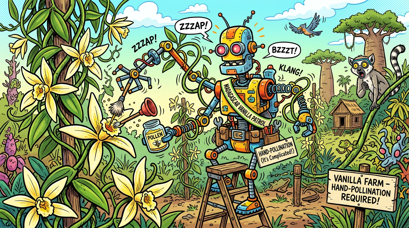 Robot pollinating vanilla