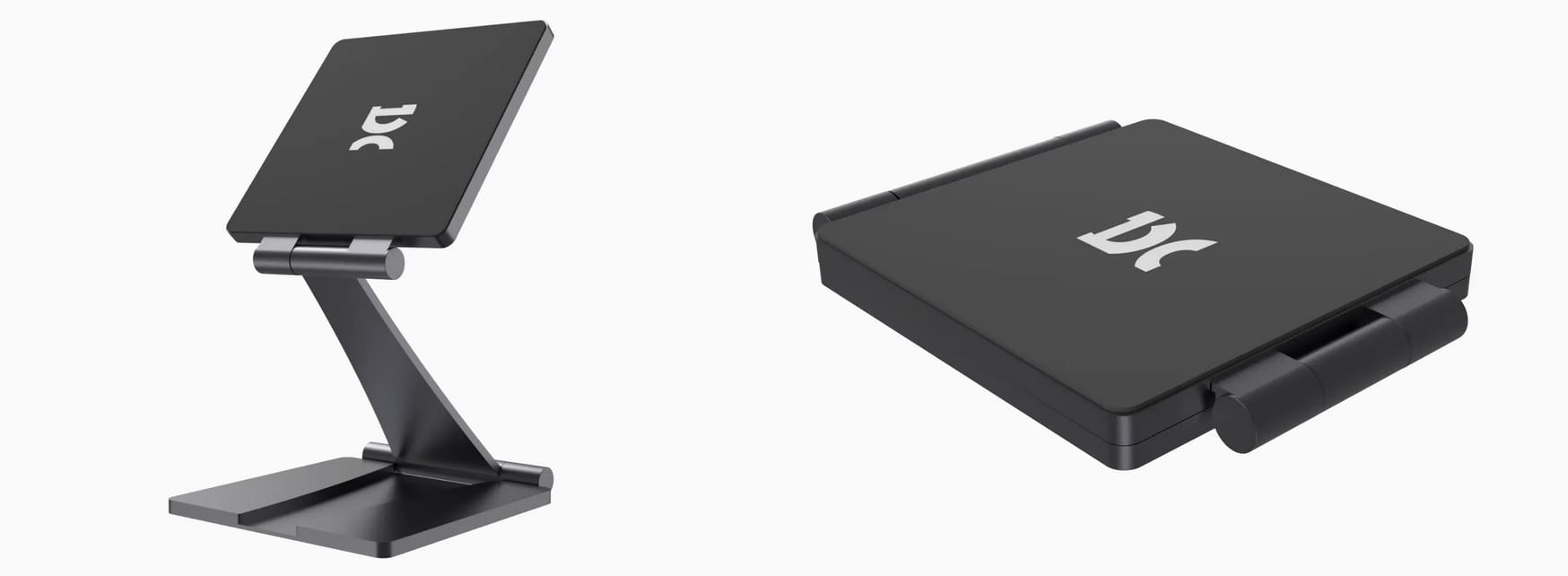 Images of the Espresso stand open and closed against a white background.