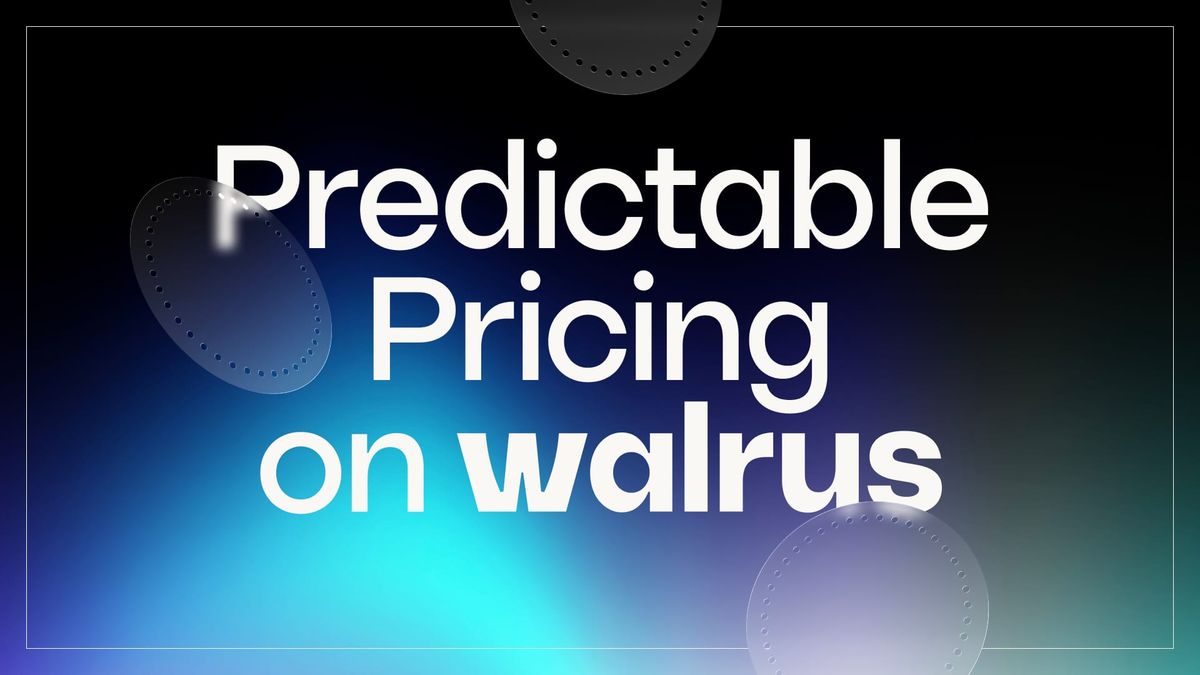 Walrus Predictable Pricing: $0.023/GB/mo