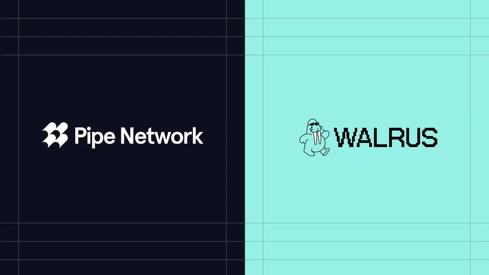 Pipe Network and Walrus logos