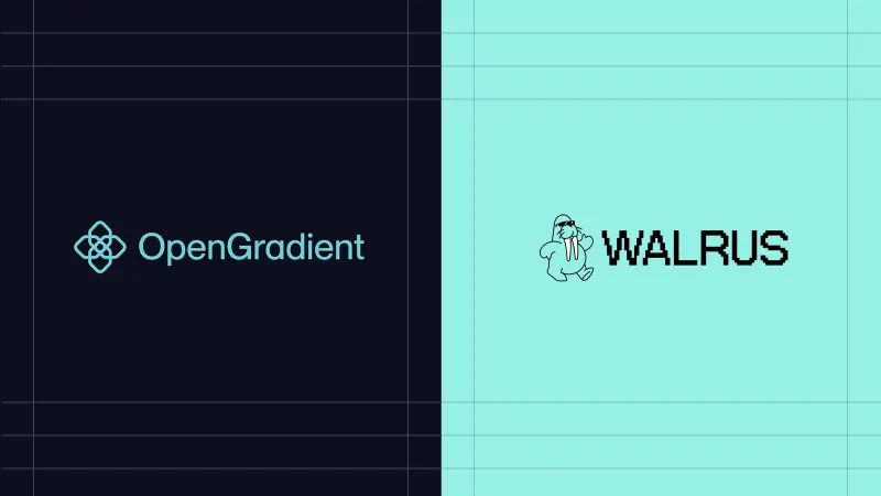 OpenGradient and Walrus logos