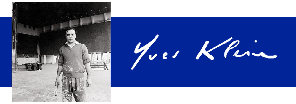 Photograph and signature of Artist Yves Klein