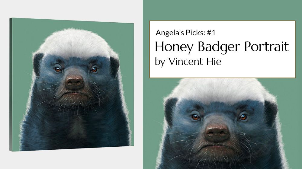 Honey Badger Portrait by Vincent Hie