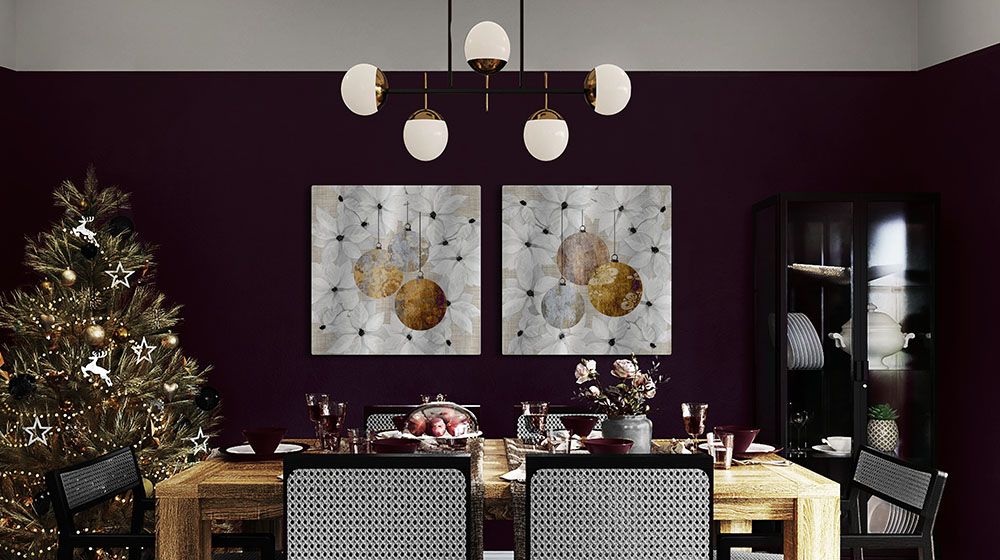 Sophisticated Christmas III and Sophisticated Christmas IV Wall Art by Grace Popp