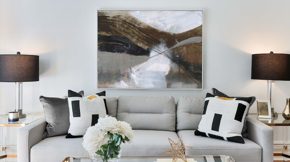 Clouded Vortex II&nbsp;Wall Art by Jennifer Goldberger in a silver floating frame