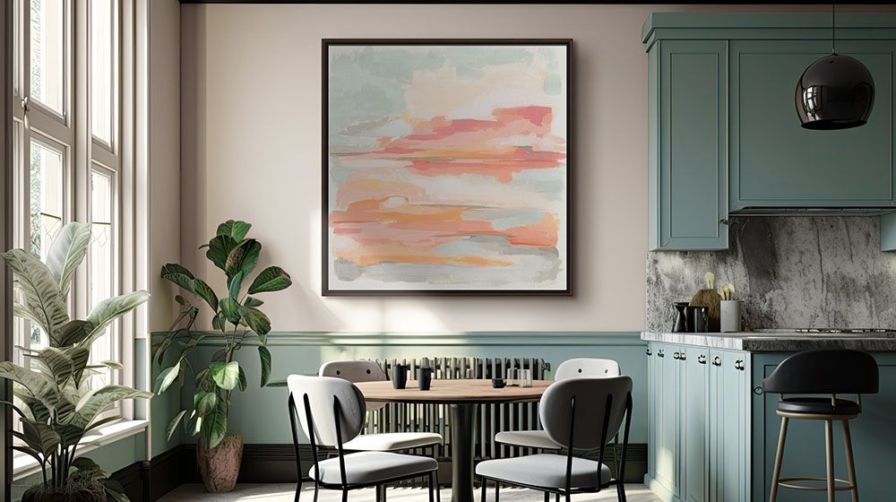 Cloud Mesa I Wall Art by June Erica Vess printed on canvas, mounted in a floating frame