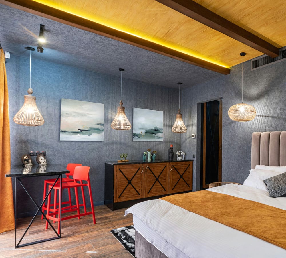 Two Canvas wall art prints featuring abstract representations of the ocean