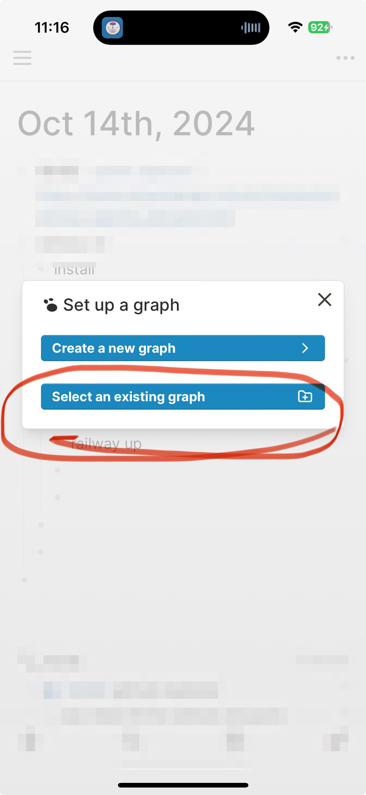 Confirm Graph Selection