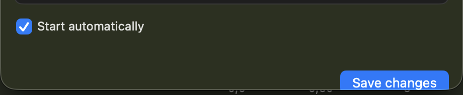 The Save changes button hanging off the bottom of the window