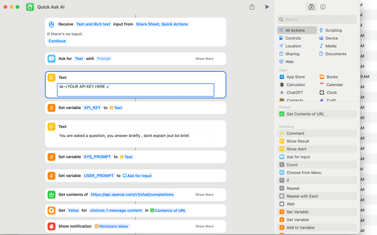 How I Get Instant and Short Responses Without Opening ChatGPT using this Apple Shortcut