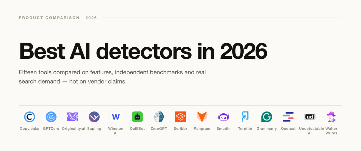 Best AI Detector 2026: 15 Tools Compared on Real Evidence