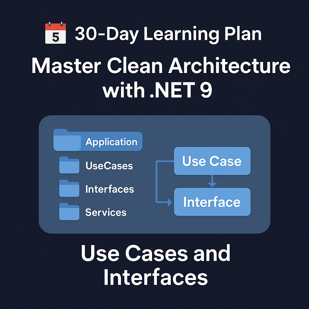 📅 30-Day Learning Plan — Master Clean Architecture with .NET 9