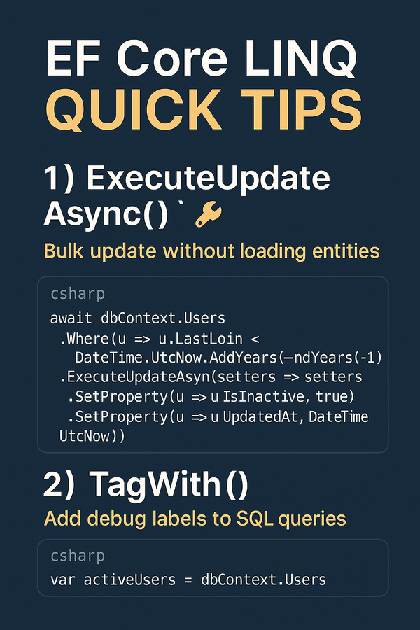 ✨ Hidden Gems: 2 Powerful but Less Used EF Core LINQ Methods (2025 Update)