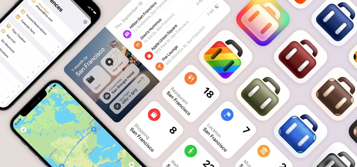 Tripsy 2.8: Flights on the map view, new widgets, alternative icons, and much more!