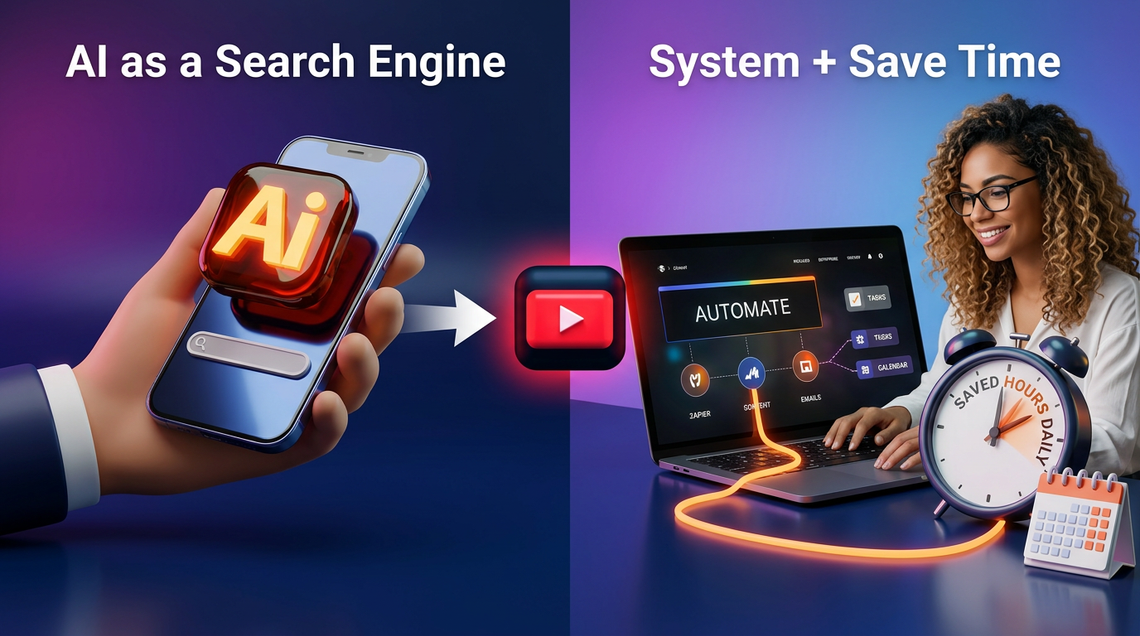 Stop Using AI Like a Search Engine - Build a System + Save hours daily.