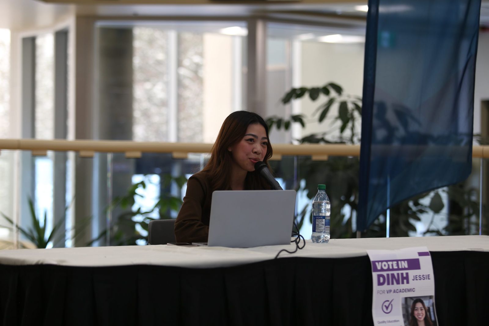 Uncontested VP academic candidate Jessie Dinh discusses academic issues pertaining students