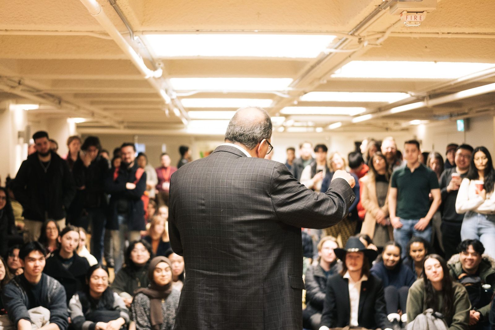 Former city mayor Naheed Nenshi consults U of C students in light of announcing NDP leadership bid