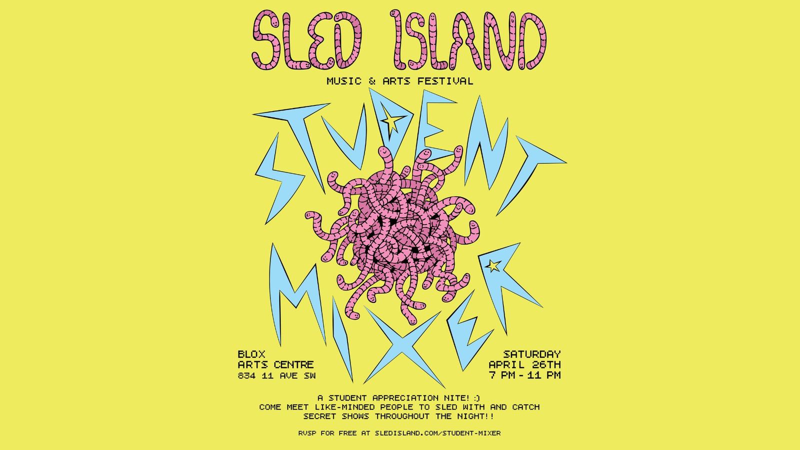 Building community and excitement with Sled Island’s Student Mixer