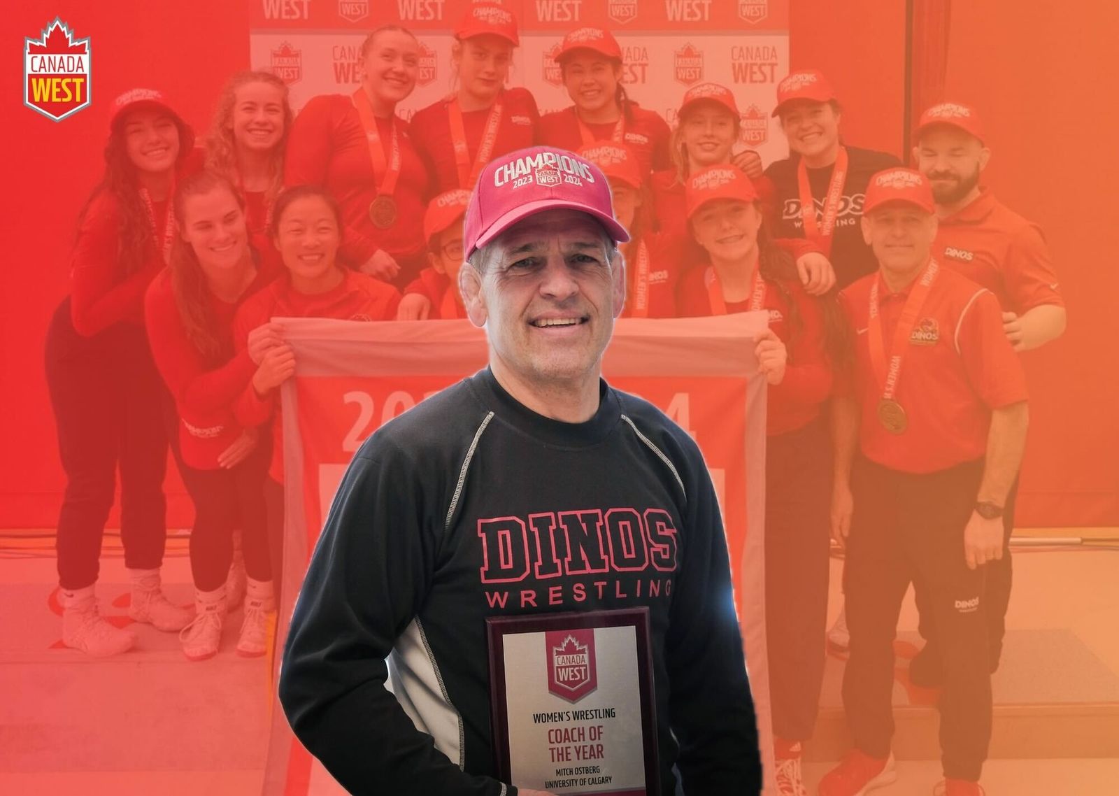 Women's wrestling coach Mitch Ostberg named Canada West's coach of the year