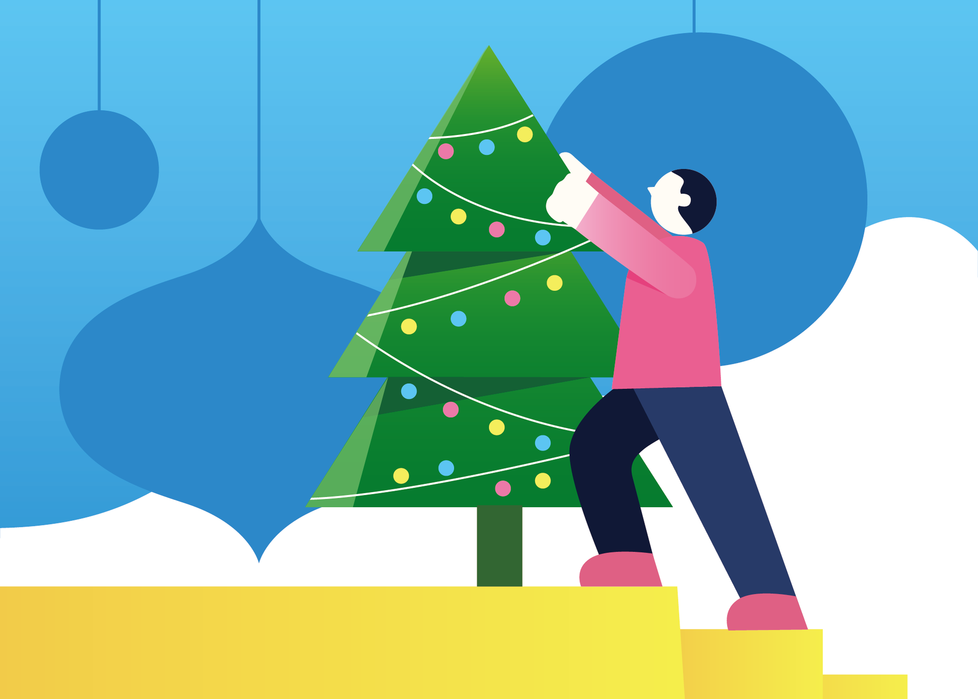 Holiday decorating, then and now