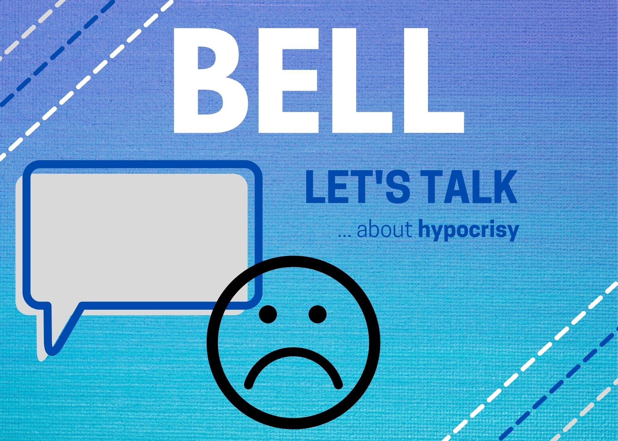 Bell, let's talk about hypocrisy