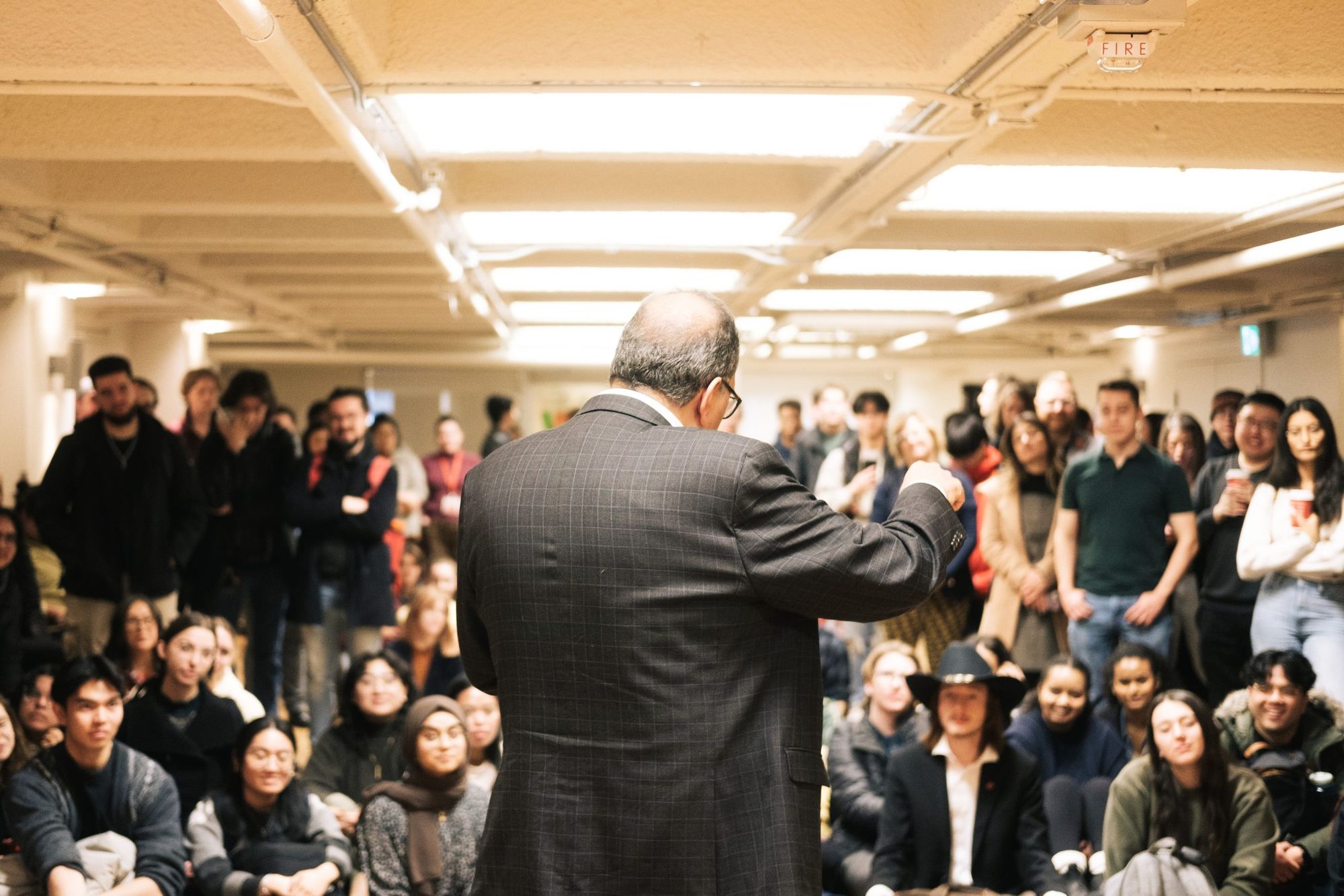Former city mayor Naheed Nenshi consults U of C students in light of announcing NDP leadership bid