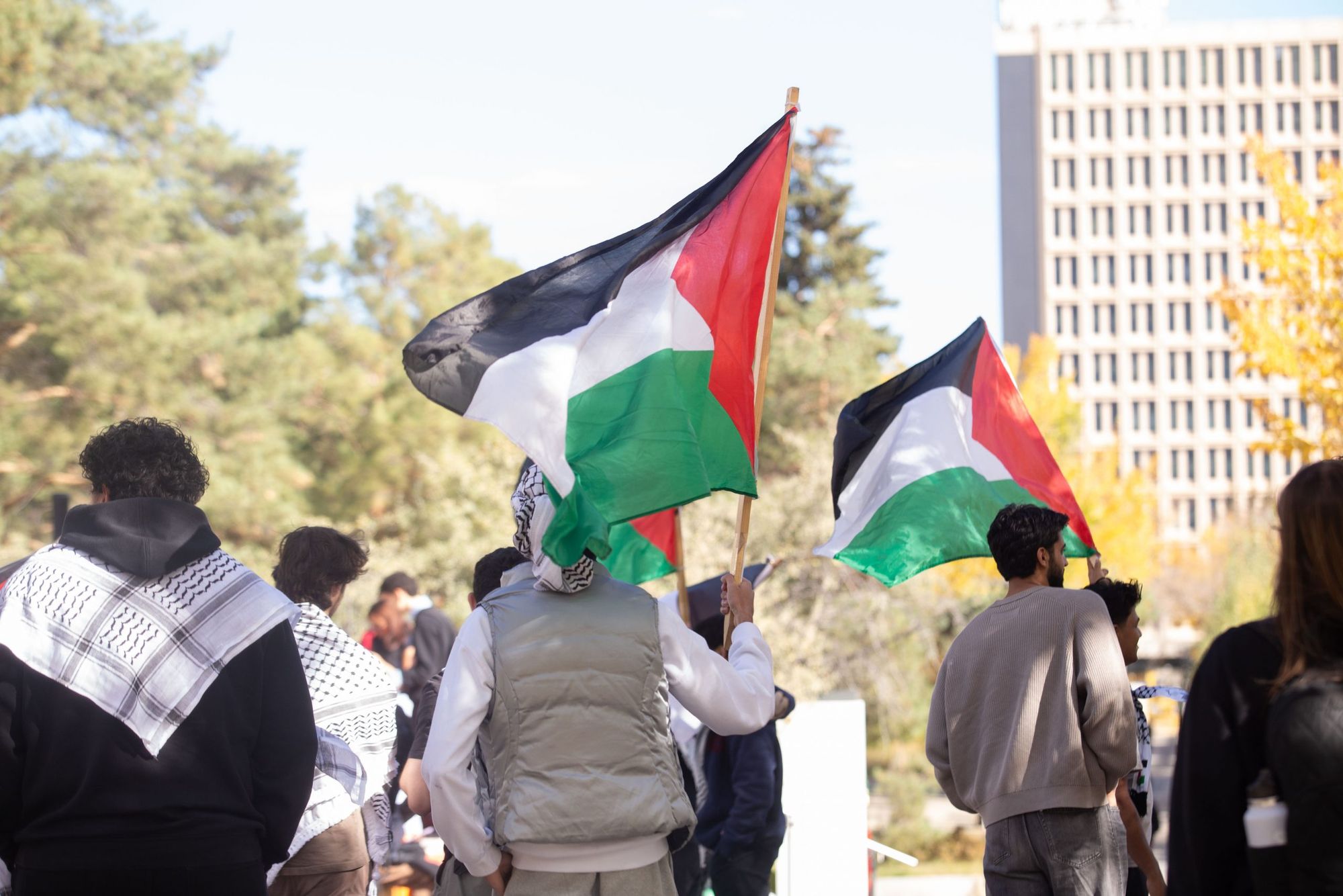 Visuals feature: Two years of occupation, student walkout