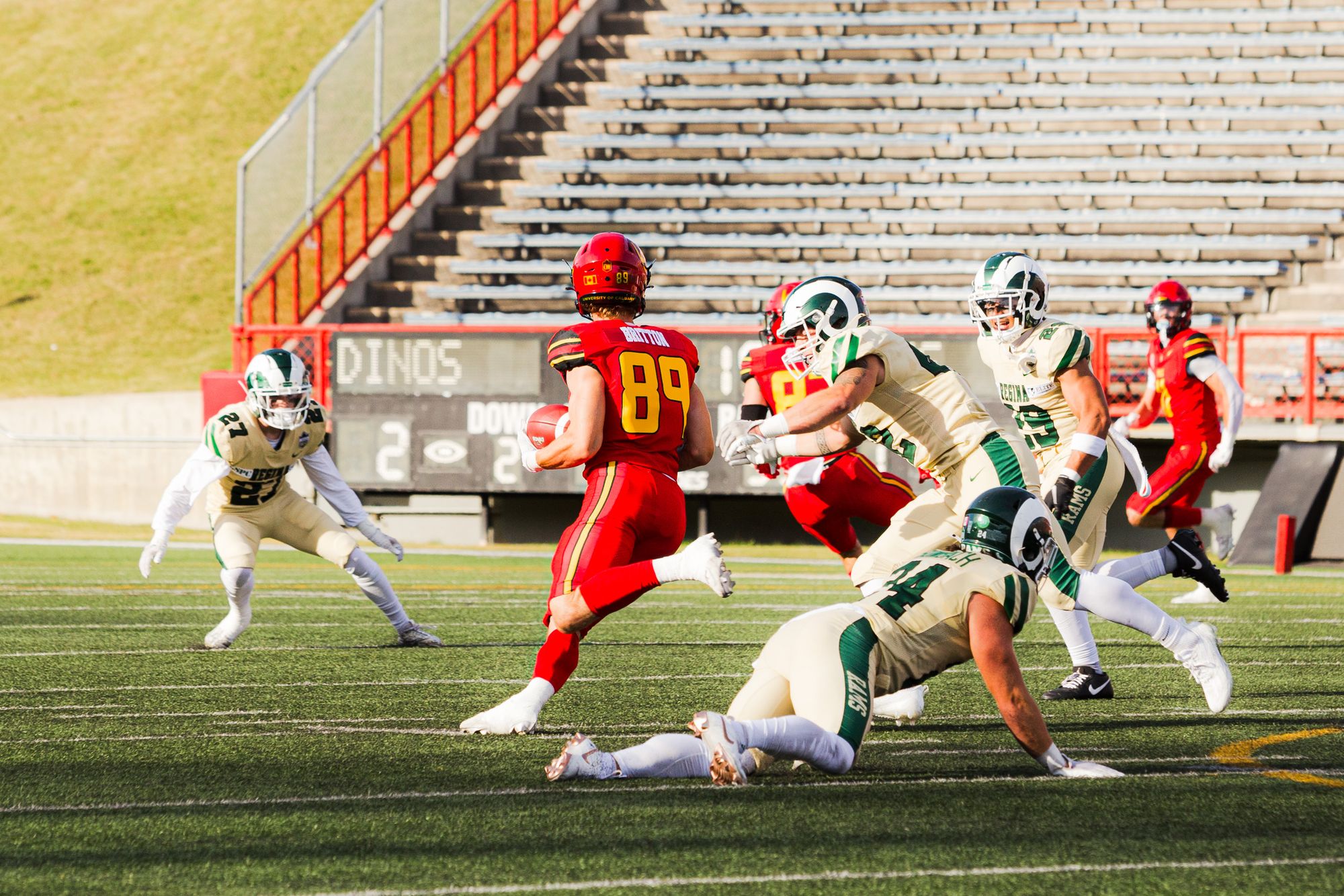 Dinos fall to Rams despite fourth-quarter push