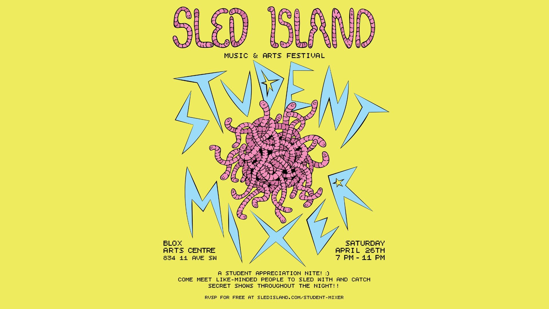 Building community and excitement with Sled Island’s Student Mixer