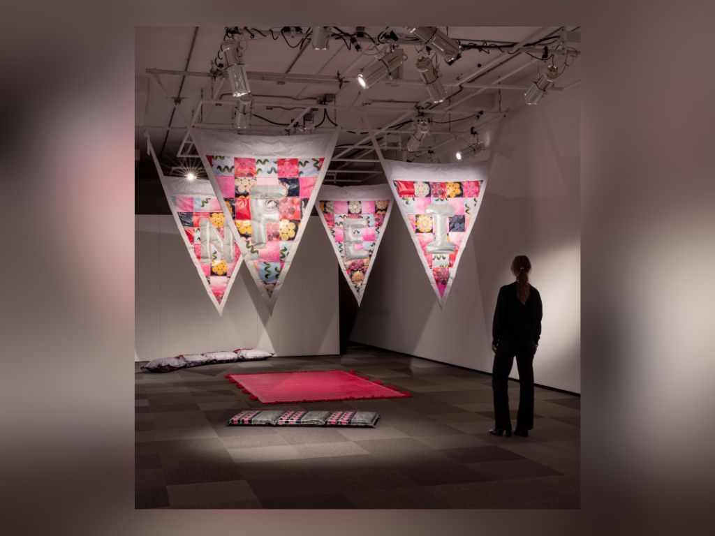 The Nickle Gallery patches an exhibit together with Heather Leier’s: Practice Pinny