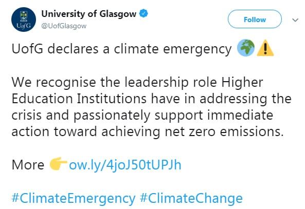 Review of University Avenue proposals called for in light of University of Glasgow Climate Emergency declaration