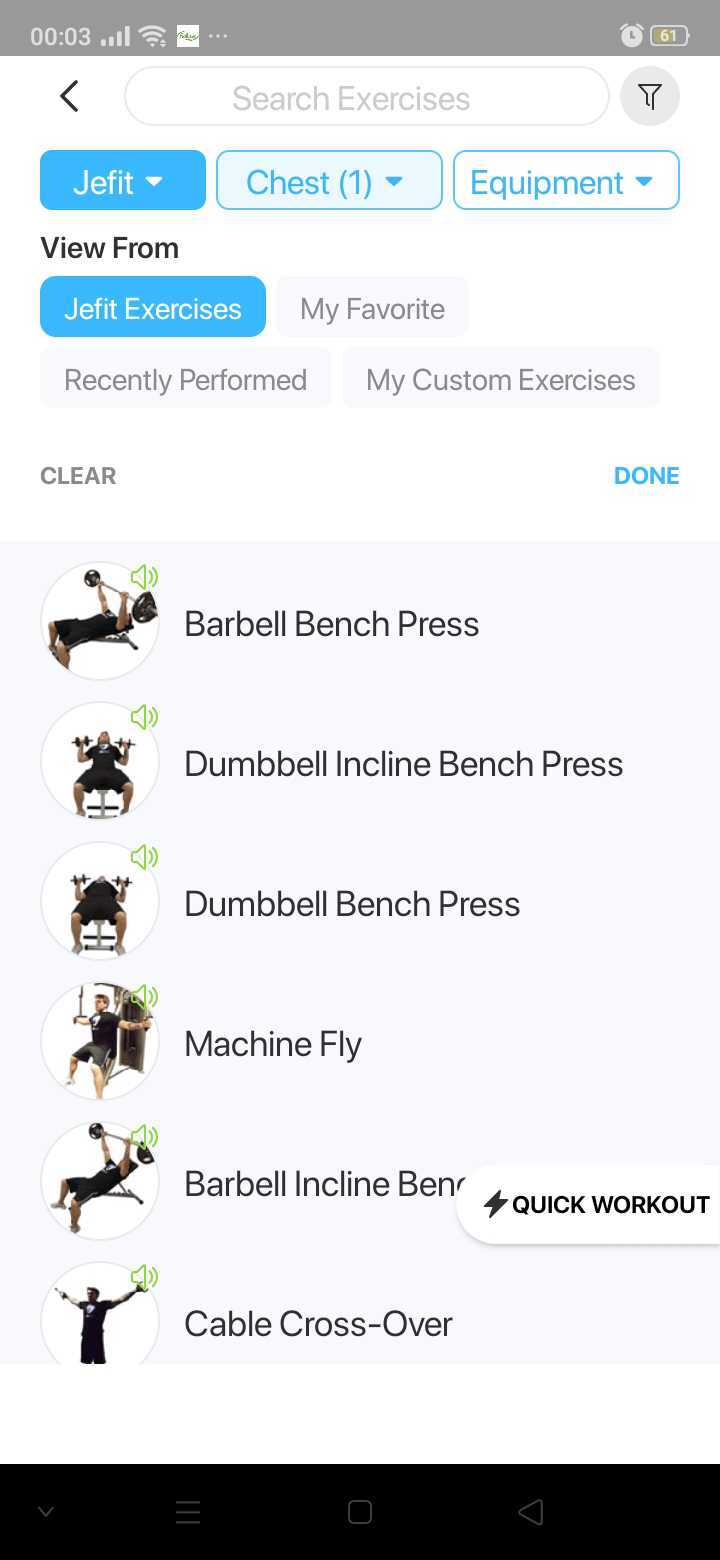 JEFIT Exercise Selection