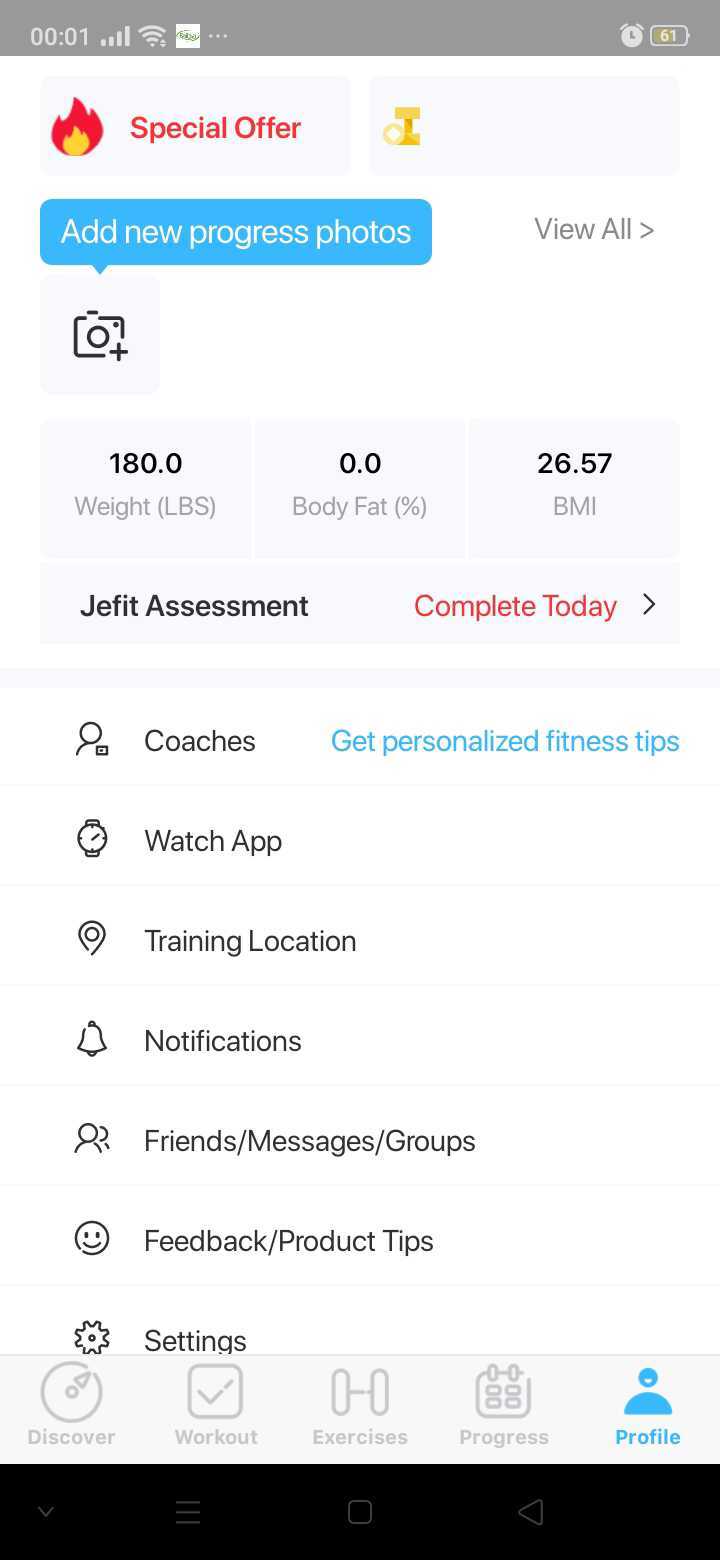 JEFIT Profile