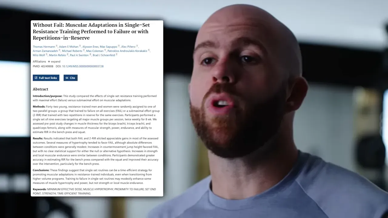 Research lab setting where trained lifters performed single sets