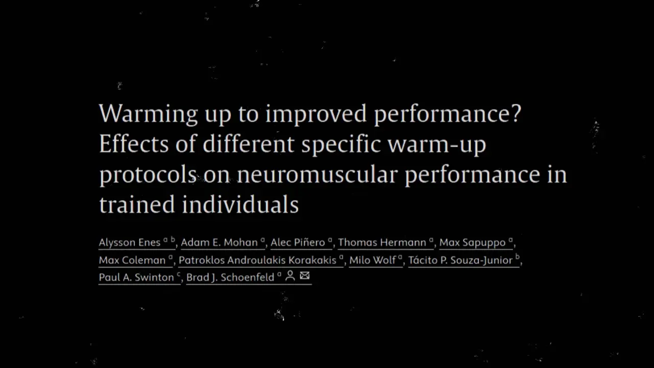 Minimal warm-up recommendation