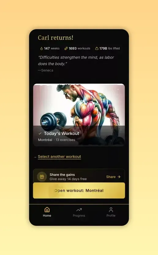 Exercise warm-up and drop set list showing reps and weights with Save set button