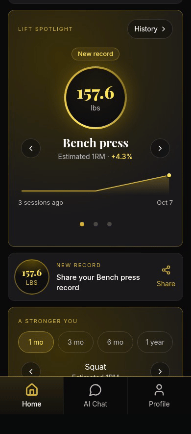 Home progress preview