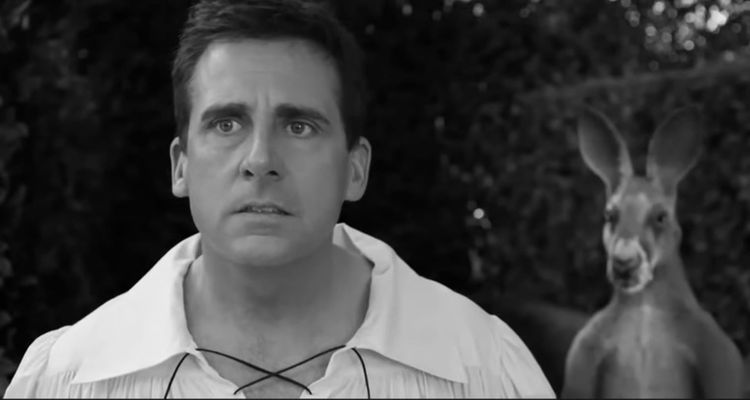 Steve Carell, moments before he is jump-kicked by a kangaroo in "Alexander and the Terrible, Horrible, No Good, Very Bad Day."