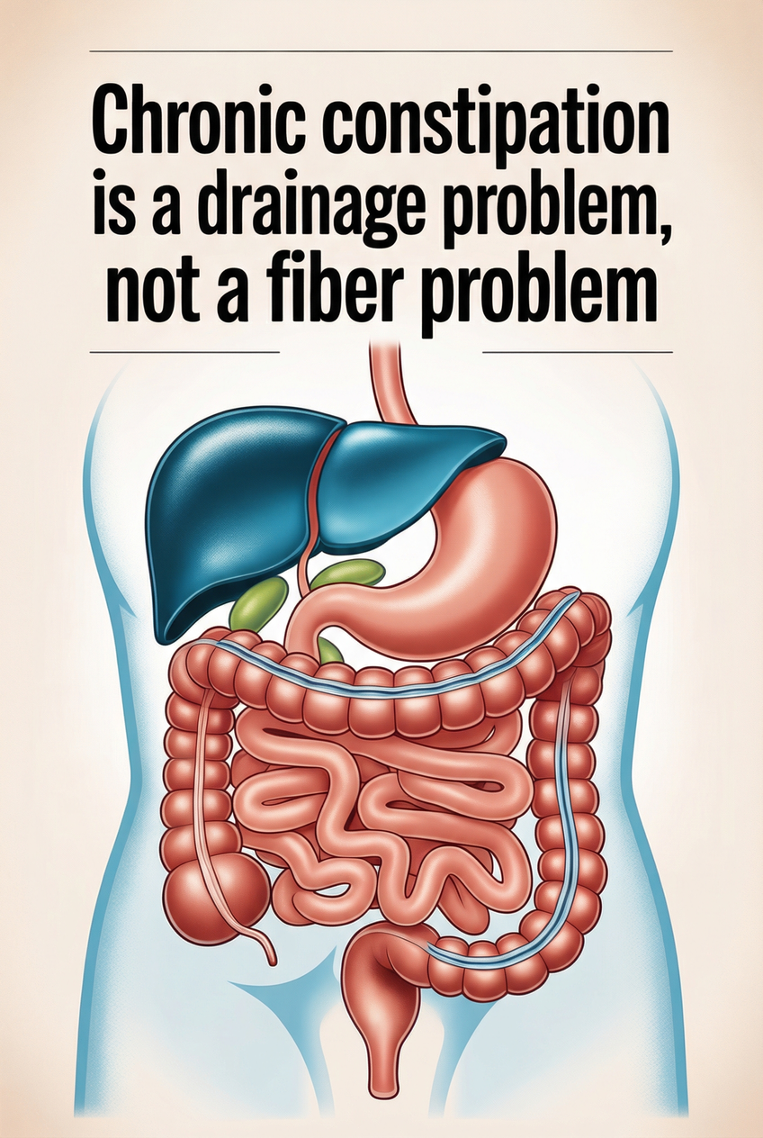 Chronic constipation is rarely just a fiber issue. Learn how bile flow, lymphatic drainage, and motility affect elimination.