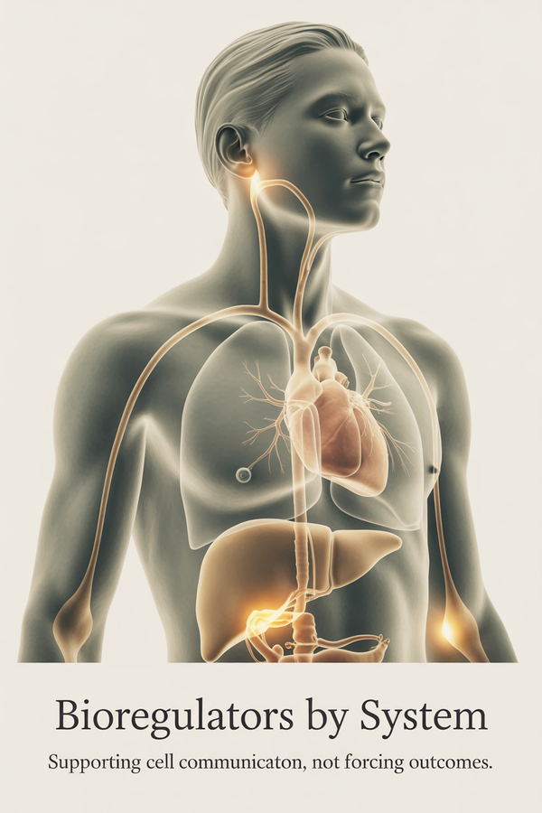 This guide explains how bioregulators are organized by system and what they are studied to support.