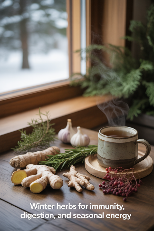 Winter Herbs for Immunity, Digestion, and Seasonal Energy